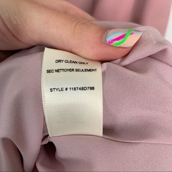 REBECCA TAYLOR Spring Ruffle Dress In Dusty Rose - Picture 7 of 7